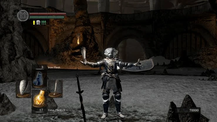 Personagem da build DARK SOULS 1 LV1 EASY